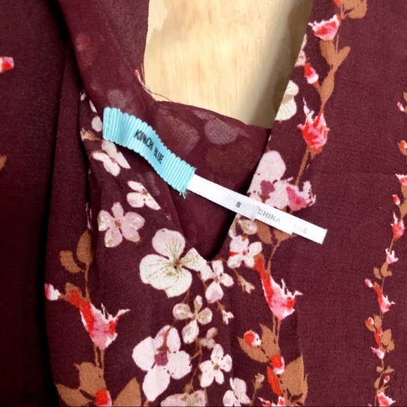 ✨NWOT✨ UO • Burgundy Floral Dress - Picture 3 of 5
